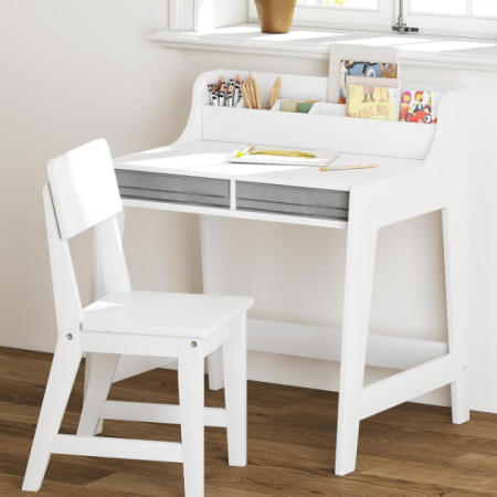 Children's Desk And Chair Set With Storage Drawers